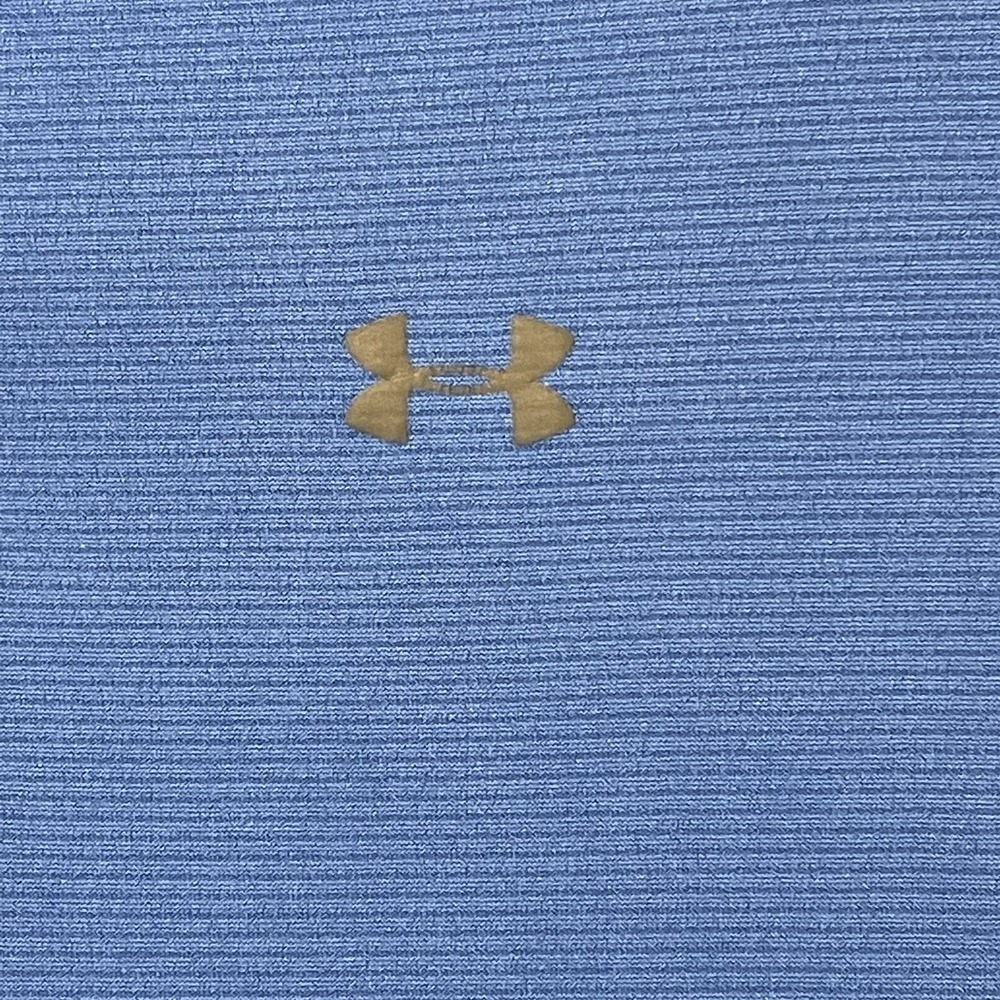 Under Armour HeatGear Polo Shirt Blue Loose Fit 2XL Golf Athletic Mens - Picture 6 of 14